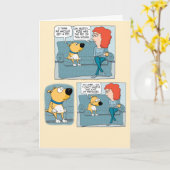 Carte Sympa et drôle Chien Stress out Anniversaire (Fleur jaune)