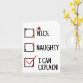 Carte Sympa Naughty Je peux expliquer la sélection amusa (Fleur jaune)