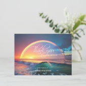 Carte Sympathe MERCI Memorial Rainbow Ocean Water (Debout devant)