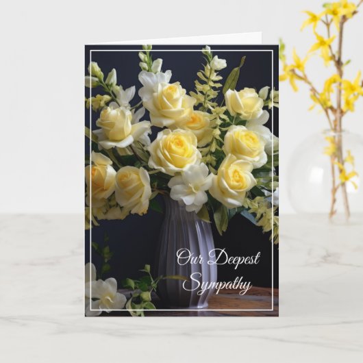 Carte Sympathie (Fleur jaune)