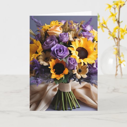 Carte Sympathie (Fleur jaune)