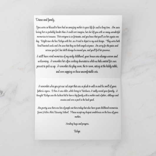 Carte Sympathie (Intérieur)