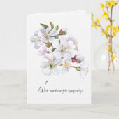 Carte Sympathie à la floraison blanche (Fleur jaune)