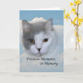 Carte Sympathie à la mort du chat animal de compagnie (Fleur jaune)