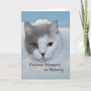 Carte Sympathie à la mort du chat animal de compagnie