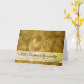 Carte Sympathie à la place des fleurs avec des franges d (Fleur jaune)