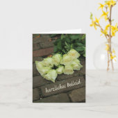 Carte Sympathie allemande, Herzliches beileid (Fleur jaune)