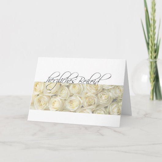 Carte Sympathie allemande, Herzliches beileid (Devant)