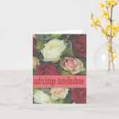 Carte Sympathie allemande, Herzliches beileid (Fleur jaune)