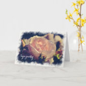 Carte Sympathie Aquarelle Beau Rose de pêche (Fleur jaune)