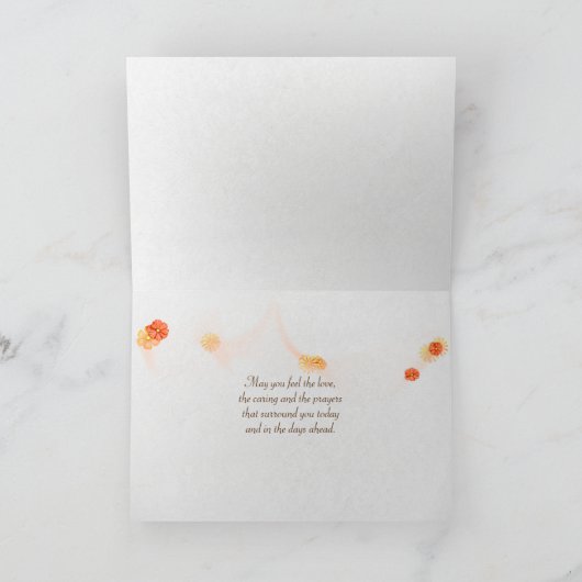 Carte sympathie arbre impressionniste en lumière dorée (Intérieur)