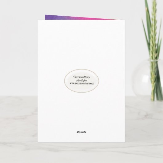 Carte Sympathie arc-en-ciel Golden Retriever Perte d'ani (Dos)