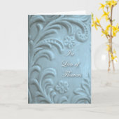 Carte Sympathie, au lieu de fleurs, Plante bleu formes (Fleur jaune)