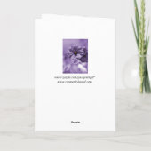 Carte Sympathie avec Fleur violette (Dos)