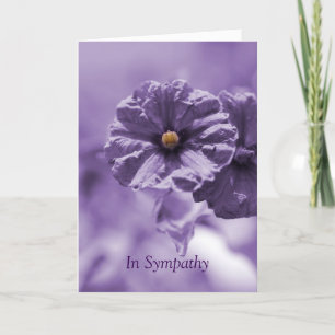 Carte Sympathie avec Fleur violette