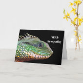 Carte Sympathie avec la photo de Wildlife Iguana (Fleur jaune)