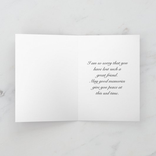 Carte Sympathie avec l'animal (Intérieur)