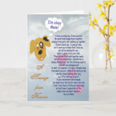 Carte Sympathie avec l'animal/Chien~propriétaire femelle (Fleur jaune)