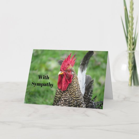 Carte Sympathie avec le coq de poulet (Devant)
