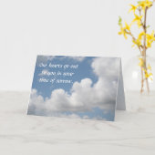Carte Sympathie blanche de nuage (Fleur jaune)