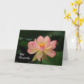 Carte Sympathie bouddhiste unique au Lotus rose (Fleur jaune)