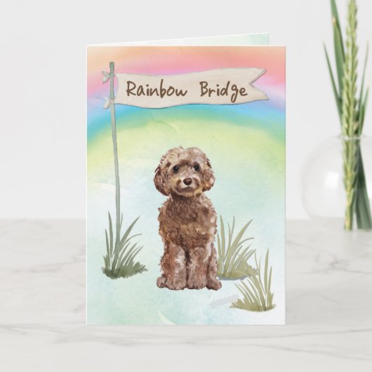 Carte Sympathie Brown des animaux de compagnie Cockapoo (Devant)