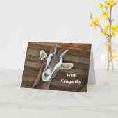 Carte Sympathie Brown et blanche pour la photo de chèvre (Fleur jaune)