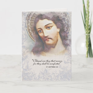 Carte Sympathie catholique Condoléances Jésus