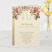 Carte Sympathie catholique Condolence Mari (Fleur jaune)