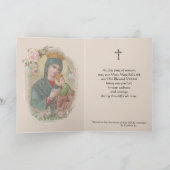 Carte Sympathie catholique Condolence Vierge Marie Jésus (Intérieur)
