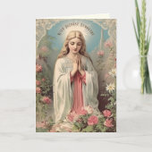 Carte Sympathie catholique Vierge Marie Écriture (Devant)