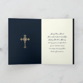 Carte Sympathie catholique Vierge Marie Gold Crucifix (Intérieur)