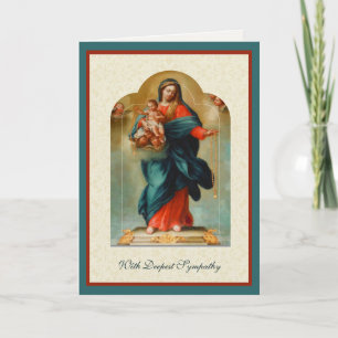 Carte Sympathie catholique Vierge Marie Jésus Écriture