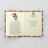 Carte Sympathie catholique Vierge Marie Jésus Rouge Rose (Intérieur)