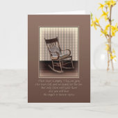 Carte Sympathie, chaise à roche vide, religieuse (Fleur jaune)