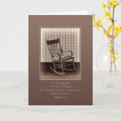 Carte Sympathie, chaise à roche vide, religieuse (Fleur jaune)