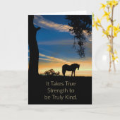 Carte Sympathie Cheval Pose Cheval (Fleur jaune)