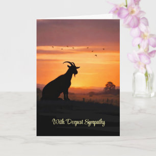 Carte Sympathie chèvre Perte d'animal de compagnie Cadre