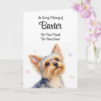 Carte Sympathie Chien Nom Personnalisé Race Yorkie