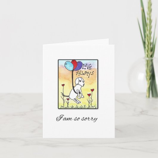 Carte Sympathie chien, Perte d'animal de compagnie (Devant)