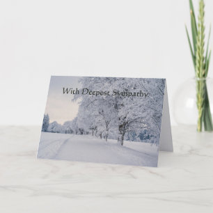 Carte Sympathie chrétienne pour l'hiver, la neige, les a