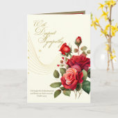 Carte Sympathie Condolence Écriture Religieux Roses Roug (Fleur jaune)