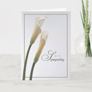 Carte Sympathie d'affaires Calla Lily Fleurs