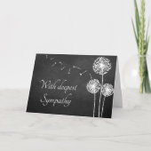 Carte Sympathie Dandelion Chalkboard (Devant)