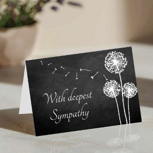 Carte Sympathie Dandelion Chalkboard
