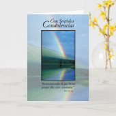 Carte Sympathie d'arc-en-ciel, religieux espagnol (Fleur jaune)