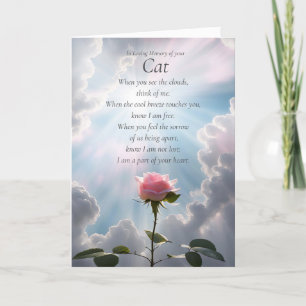 Carte Sympathie de chat Condoléances animal de compagnie