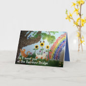 Carte Sympathie de chat mâle de Rainbow Bridge (Fleur jaune)