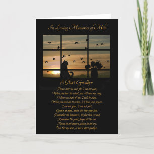 Carte Sympathie de chat Nom personnalisé Poème spirituel