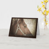 Carte Sympathie de cheval avec Nice des mots (Fleur jaune)